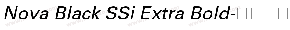 Nova Black SSi Extra Bold字体转换